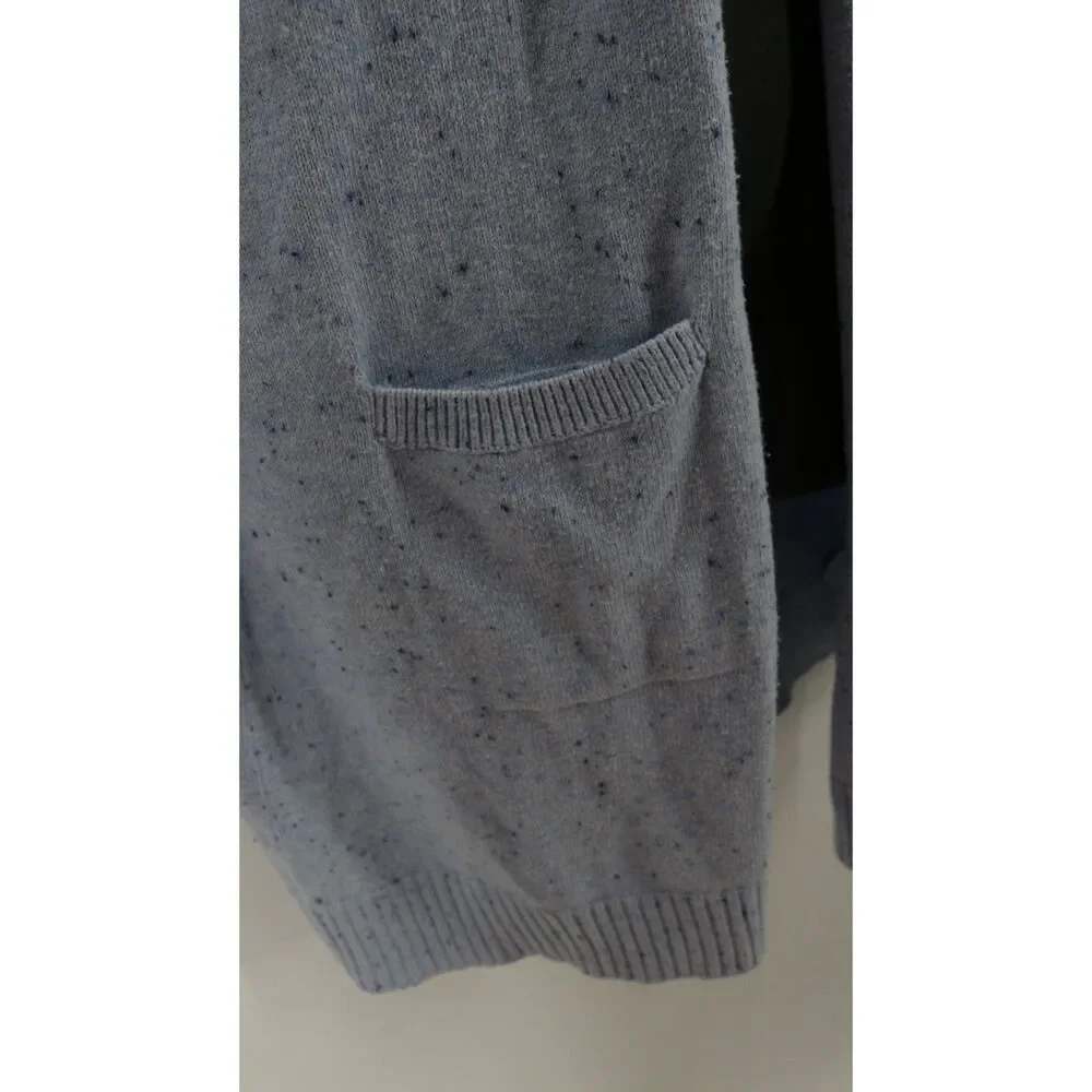 Talbots Womens Long Line Open Cardigan Size XL Confetti Blue